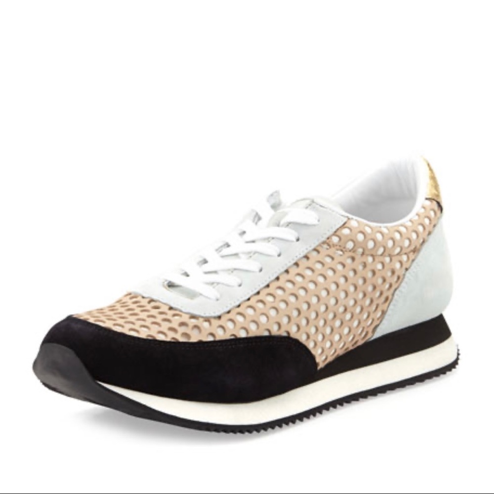 Loeffler Randall Rio Perforated Leather Sneaker